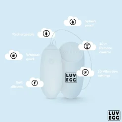 LUV EGG - Œuf Vibrant avec télécommande - Bleu