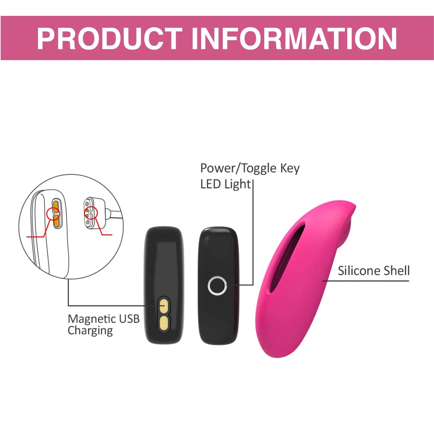 Magic Motion - Candy Vibrateur pour Panty Contrôlé par Application - Rose