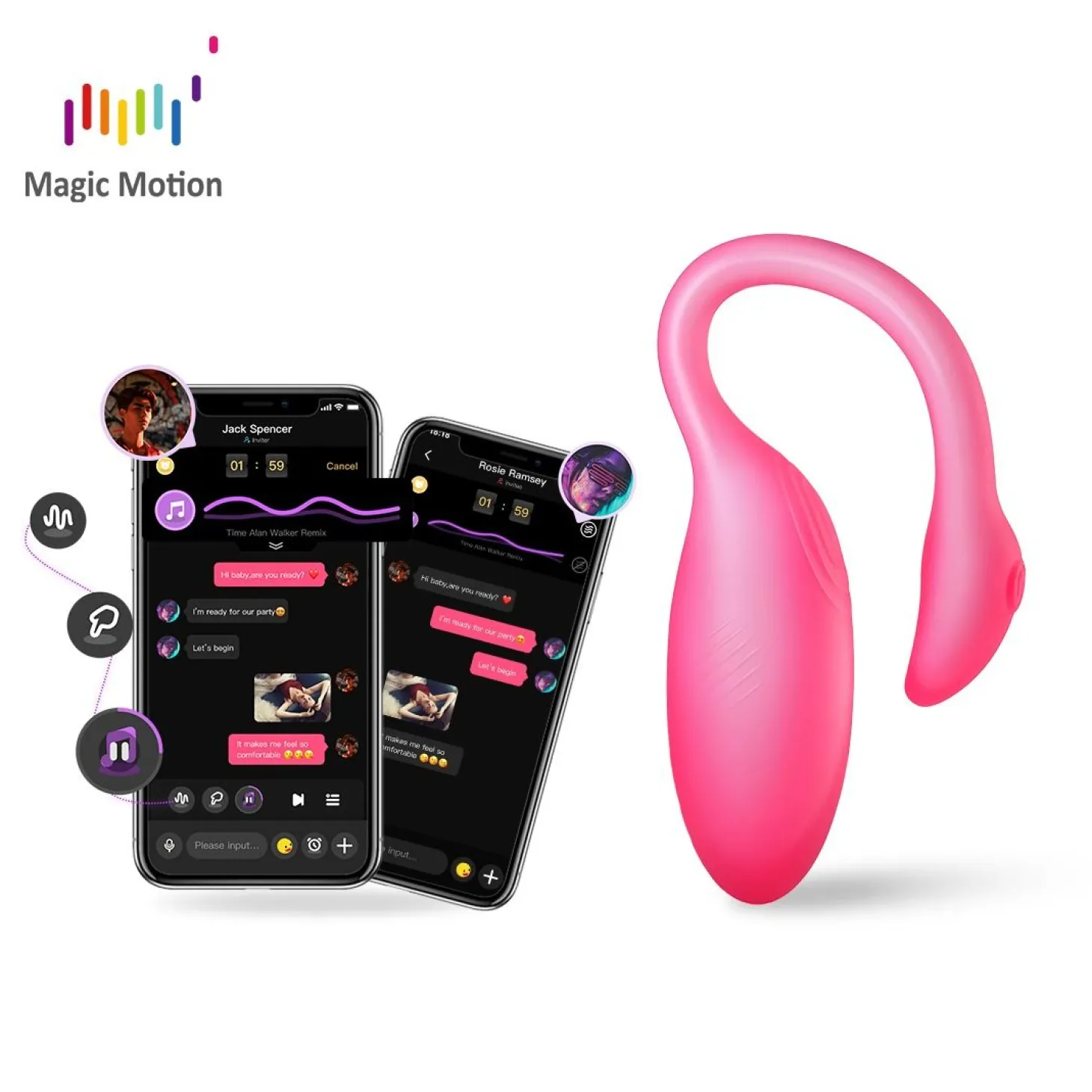 Magic Motion - Flamingo Max Œuf Vibrant & Entraîneur Kegel en Un - Rose