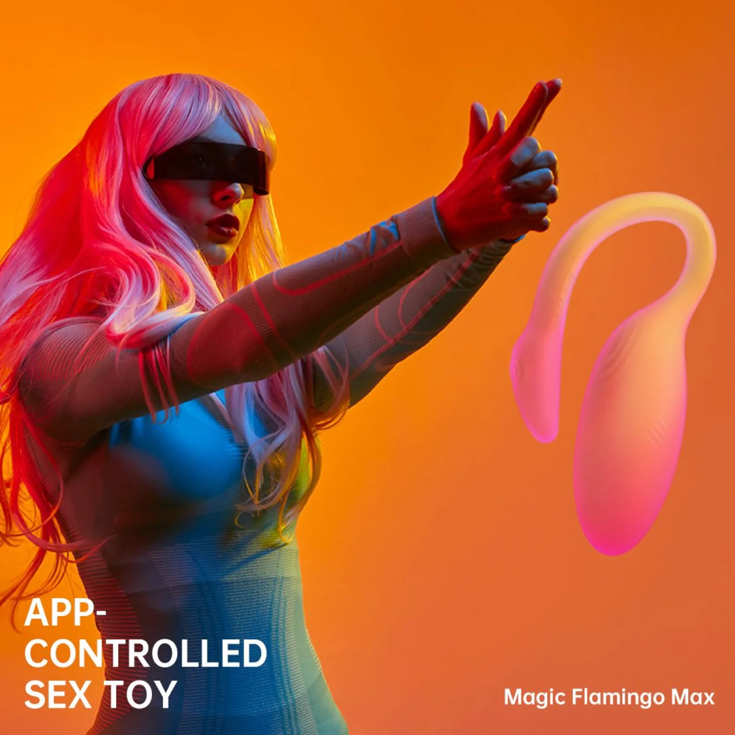 Magic Motion - Flamingo Max Œuf Vibrant & Entraîneur Kegel en Un - Orange