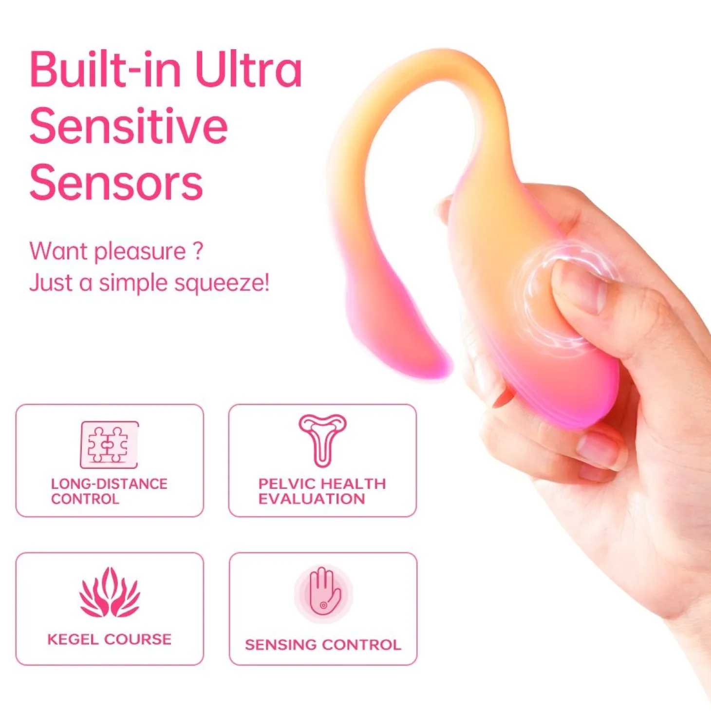 Magic Motion - Flamingo Max Œuf Vibrant & Entraîneur Kegel en Un - Orange