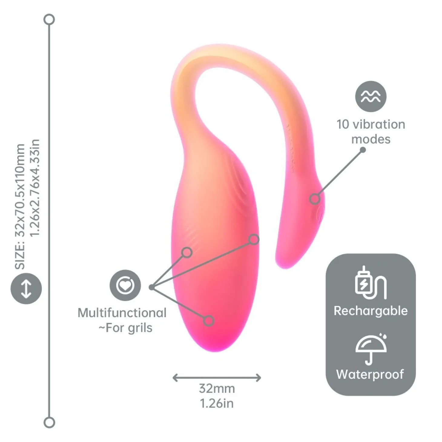 Magic Motion - Flamingo Max Œuf Vibrant & Entraîneur Kegel en Un - Orange