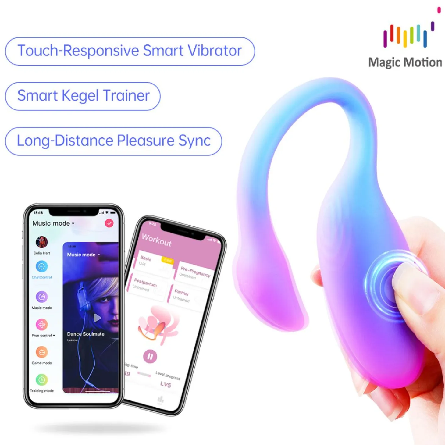 Magic Motion - Magic Flamingo Max Œuf Vibrant - Bleu