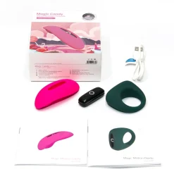 Magic Motion - Pack cockring et stimulateur clitoridien avec Télécommande - Rose/Vert