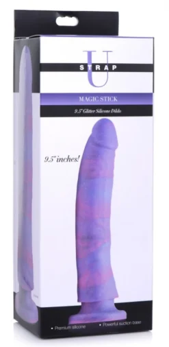 Magic Stick Godemiché en silicone avec paillettes - 24 cm