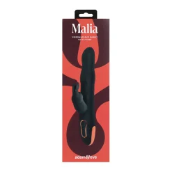 Malia par Adam & Eve - Vibromasseur rabbit va-et-vient - Noir