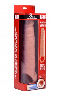 Manchon extenseur pour pénis avec nœuds - Peau claire