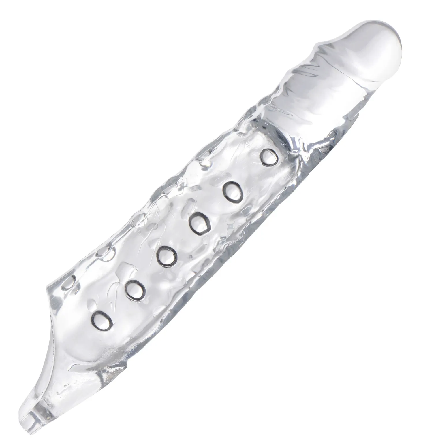 Manchon extenseur pour pénis avec nœuds - Transparent