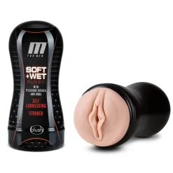 M for Men - Masturbateur avec nervures et reliefs stimulants - Autolubrifia