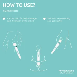 MyMagicWand - Masseur vibrant et stimulateur clitoridien - Turquoise