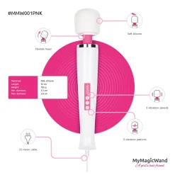 MyMagicWand - Masseur vibrant et stimulateur clitoridien - Rose