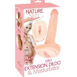 Nature Skin - Extension, Gode et Masturbateur 3-en-1