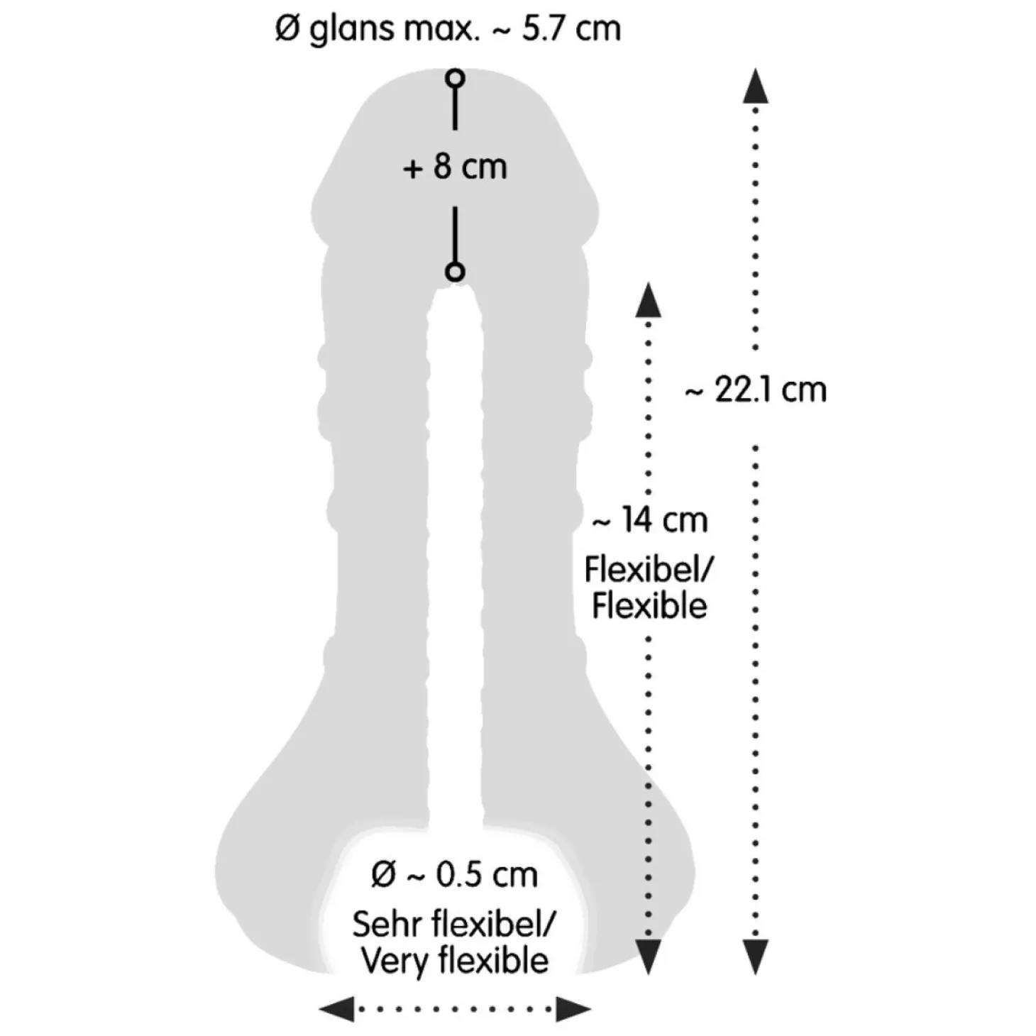 Nature Skin - Extension + Masturbateur 2-en-1 - 22 cm