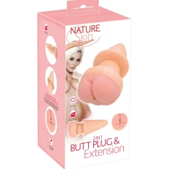 Nature Skin - Plug Anal et Extension pour Pénis 2-en-1