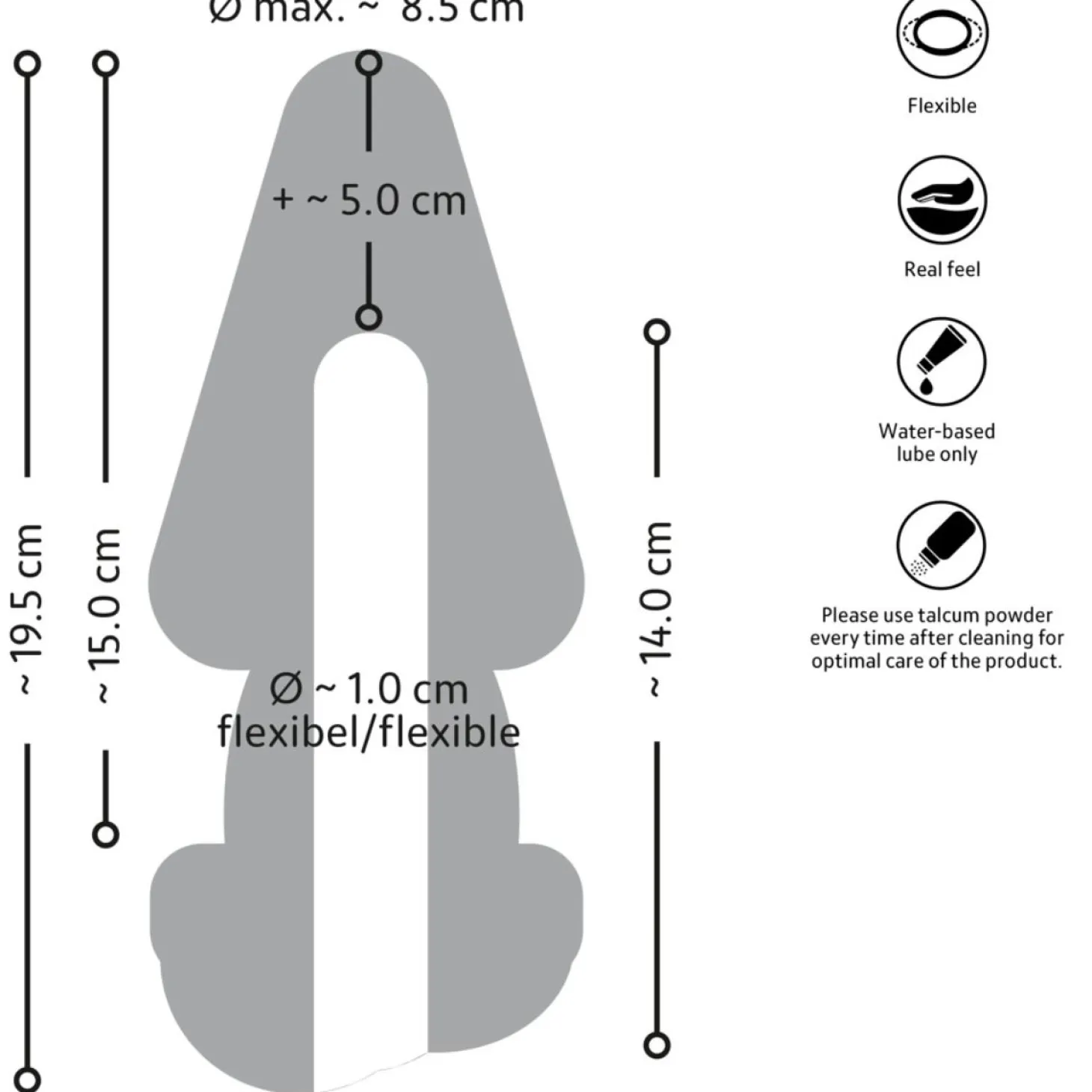 Nature Skin - Plug Anal et Extension pour Pénis 2-en-1