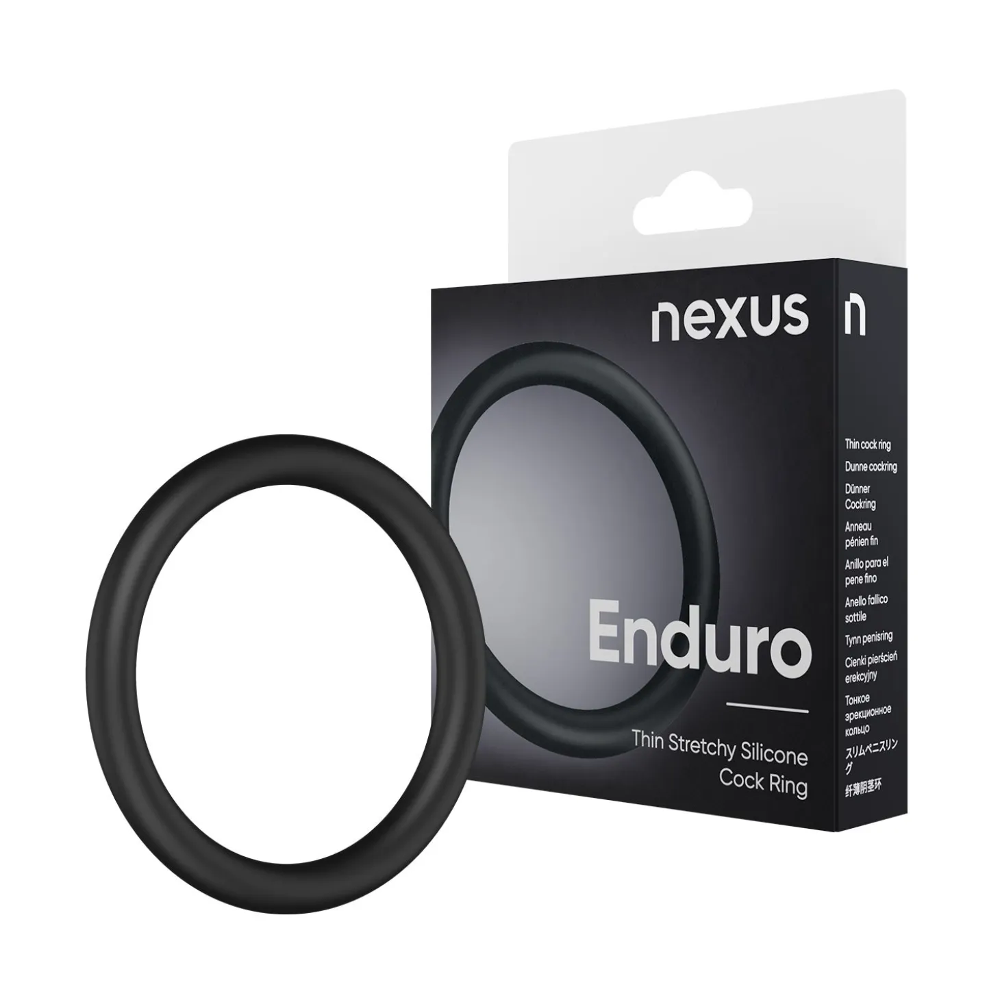 Nexus - Enduro Anneau pénien en silicone - Noir