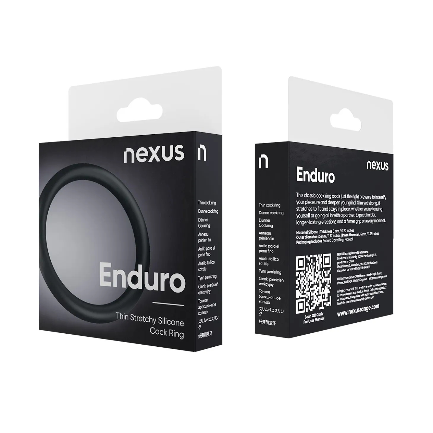 Nexus - Enduro Anneau pénien en silicone - Noir