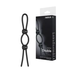 Nexus Forge - Anneau de Pénis Double Réglable - Noir