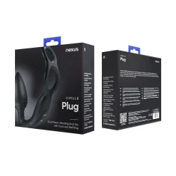 Nexus - Plug anal vibrant avec anneau pénien et testiculaire 