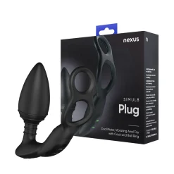 Nexus - Plug anal vibrant avec anneau pénien et testiculaire 