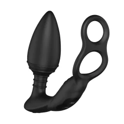 Nexus - Plug anal vibrant avec anneau pénien et testiculaire 