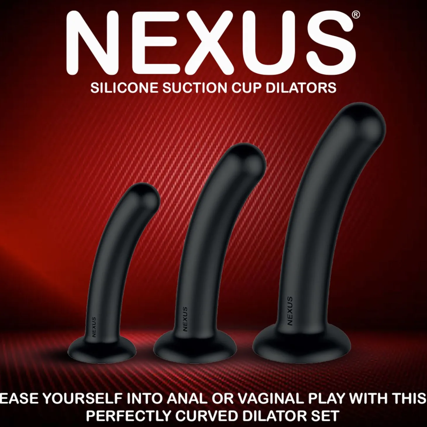 Nexus - Set Dilatateurs Dildos Anaux en Silicone - Noir