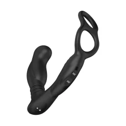 Nexus - Vibro anal avec anneau pénien et testiculaire Simul8 - Noir