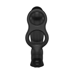 Nexus - Vibro anal avec anneau pénien et testiculaire Simul8 - Noir