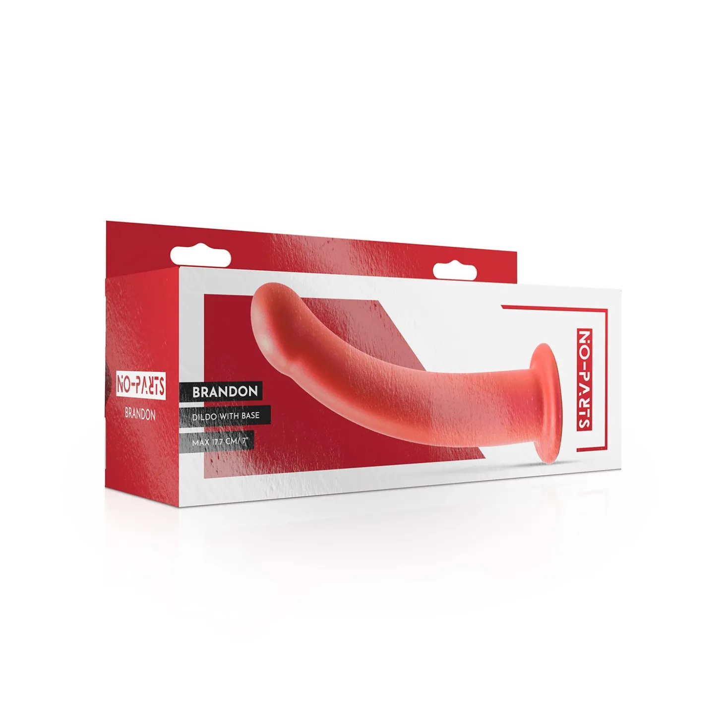 No-Parts - Brandon Dildo avec Base - Rouge