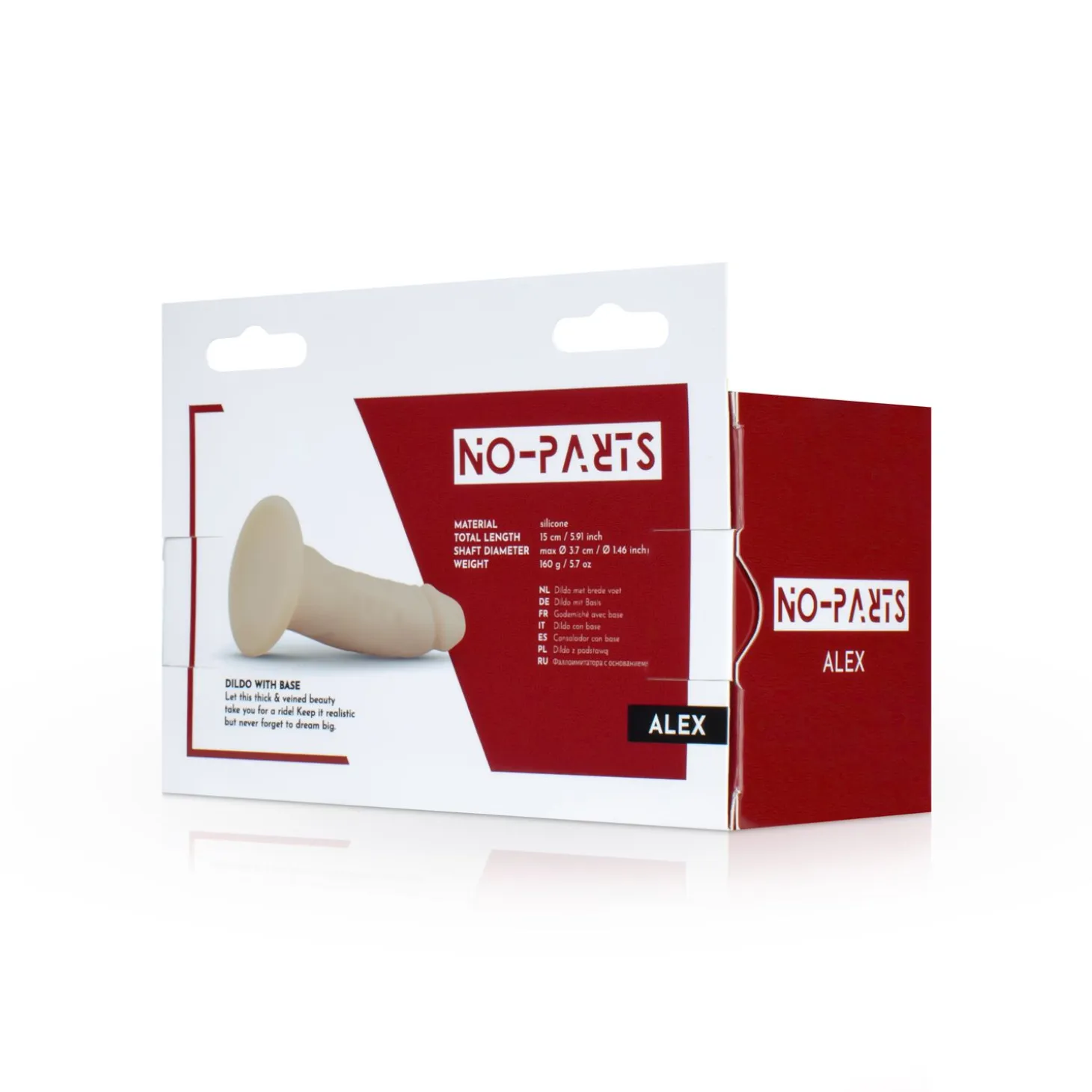 No-Parts - Gode réaliste "Alex" 15 cm - Beige