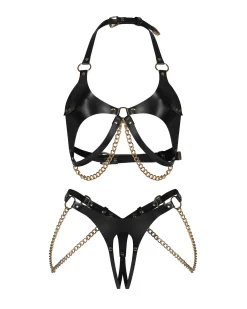 Obsessive - Anyya Ensemble Ouvert 2 Pièces - Noir