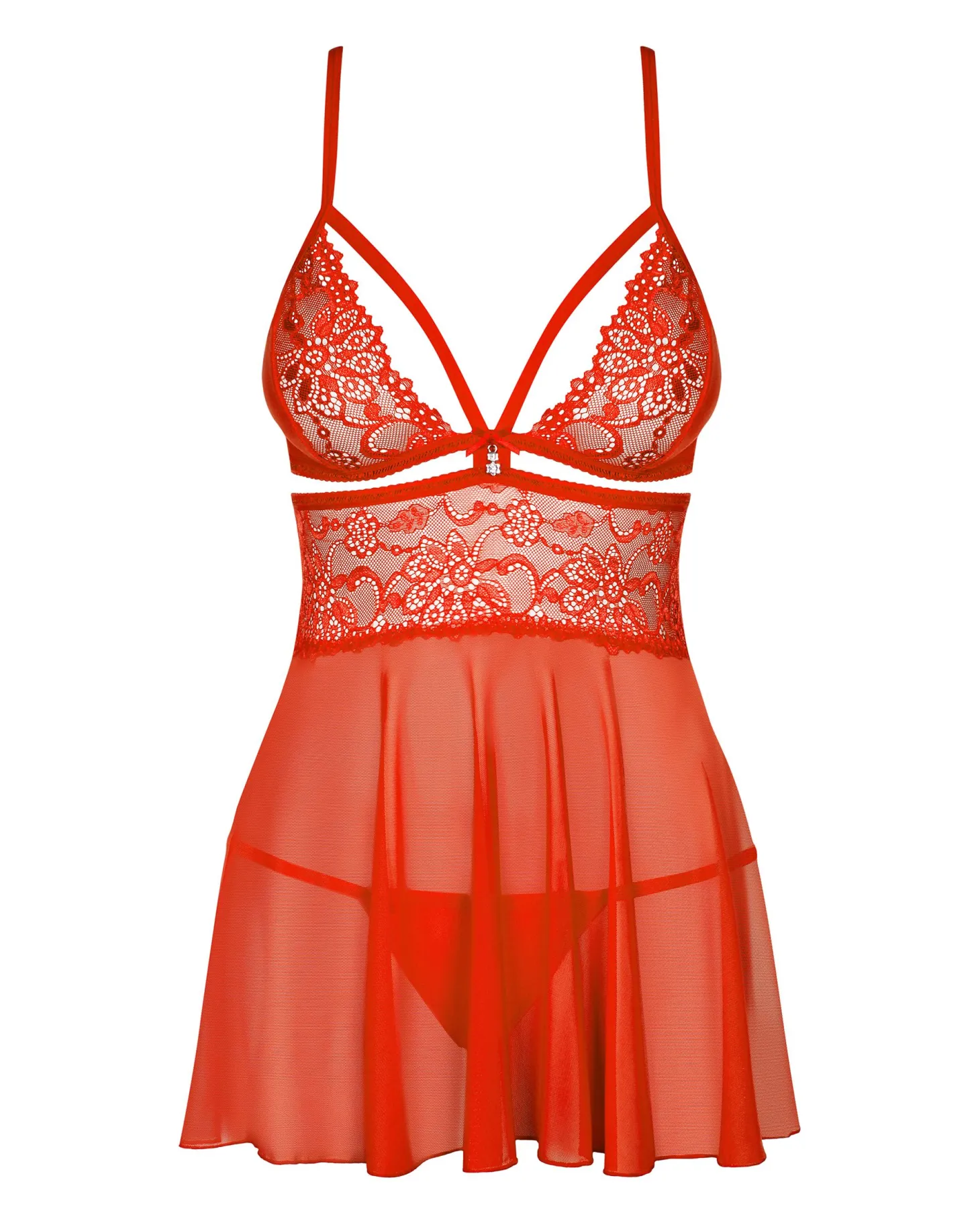 Obsessive - Babydoll Set - Rood