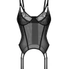 Obsessive - Corset transparent "Arrowel" - Noir