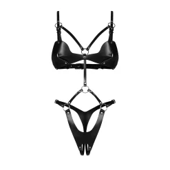 Obsessive - Dame Control Body Ouvert - Noir