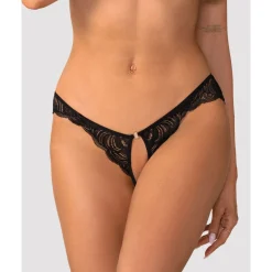 Obsessive - Divienne String Ouvert - Noir