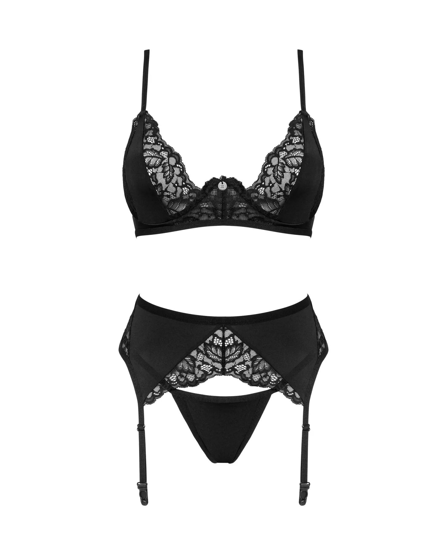 Obsessive - Ensemble de Soutien-Gorge 3 pièces Bellastia - Noir