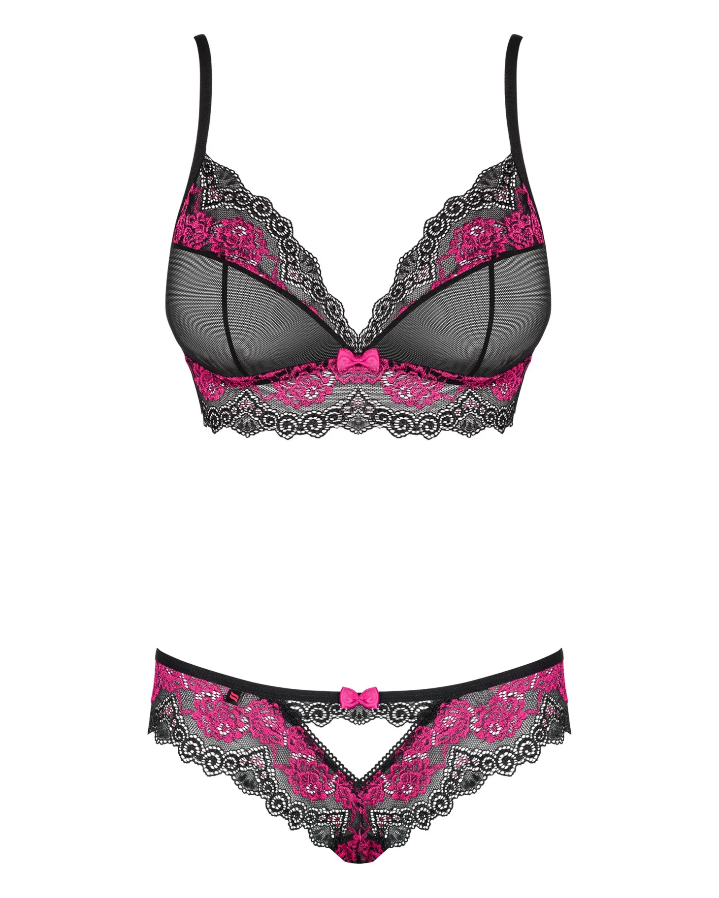 Obsessive - Ensemble soutien-gorge 2 pièces Tulia - Noir/Rose
