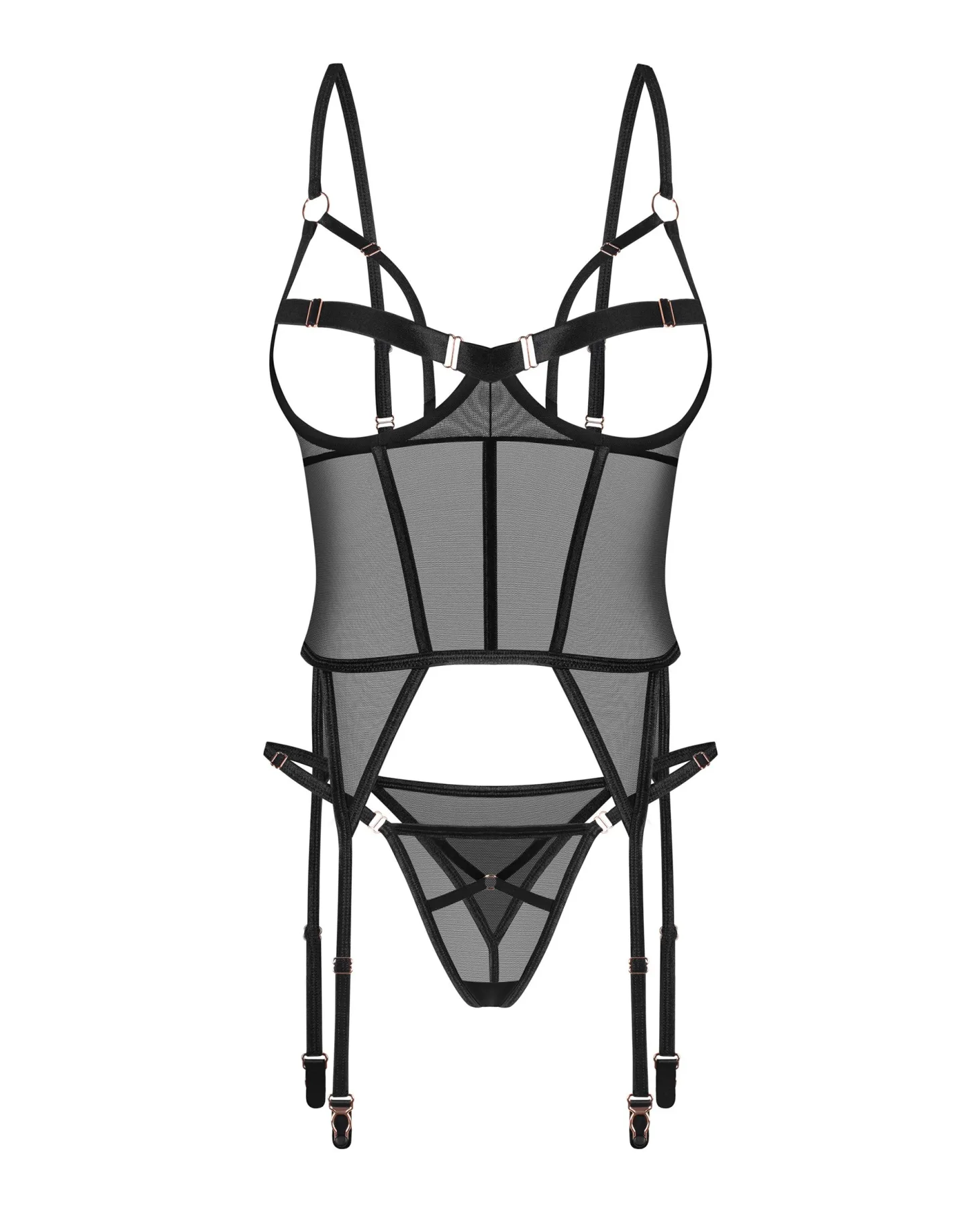 Obsessive - Freedom Euridia Corset et String - Noir