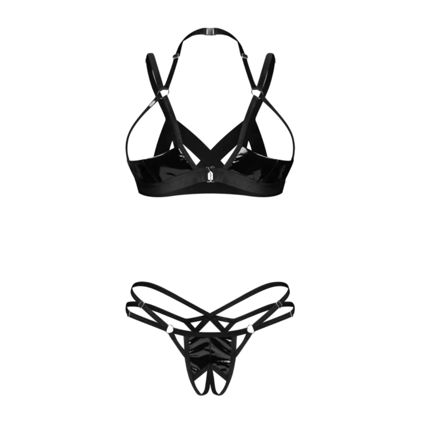 Obsessive – Keira Lise Ensemble 2 Pièces Ouvert – Noir