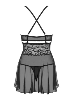 Obsessive - Nuisette et string - Noir