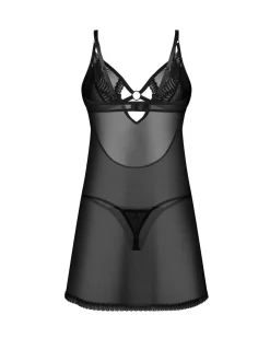 Obsessive – Nuisette & String – Noir