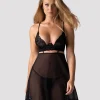 Obsessive - Nutris Babydoll et String - Noir