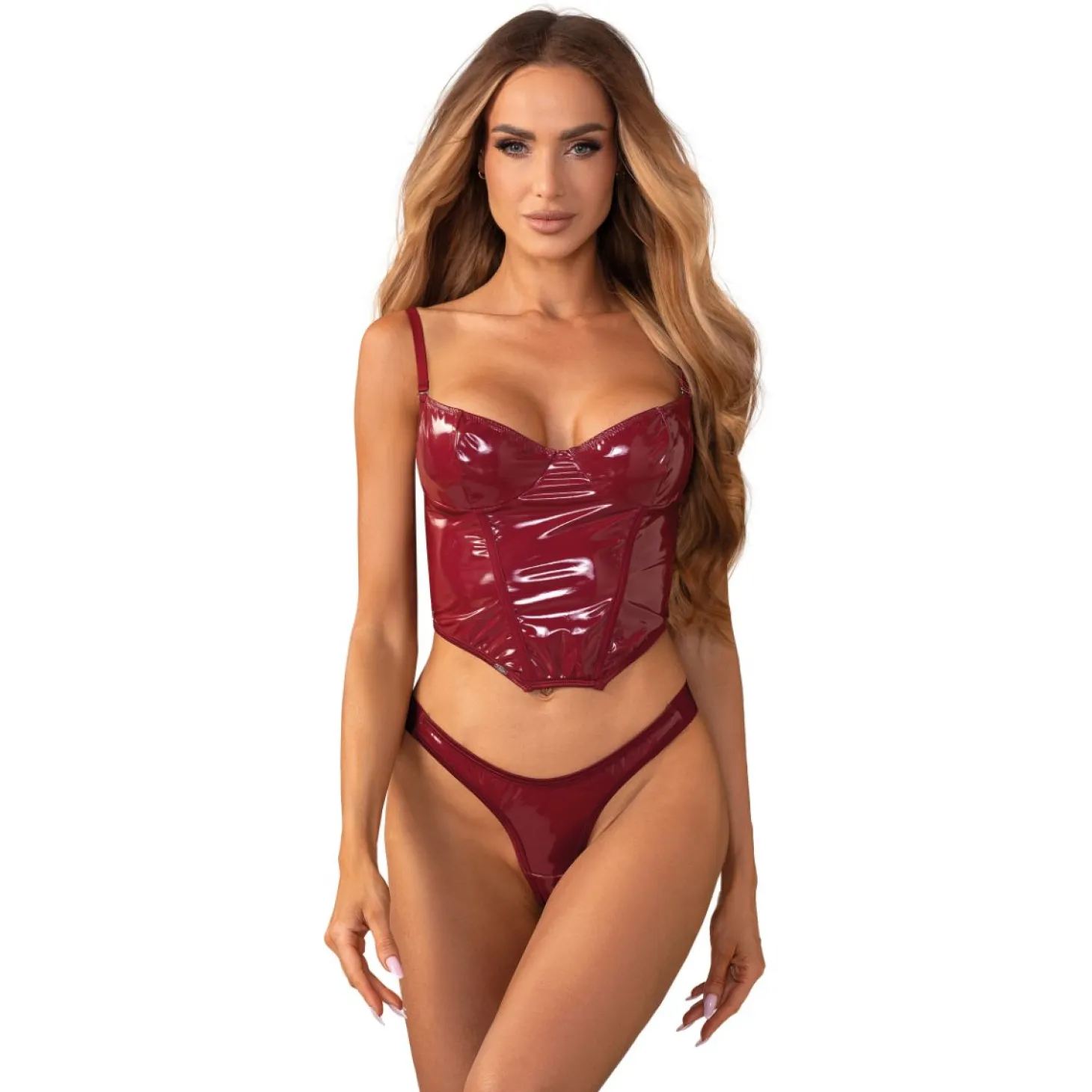 Obsessive - Redya Corset et String - Rouge