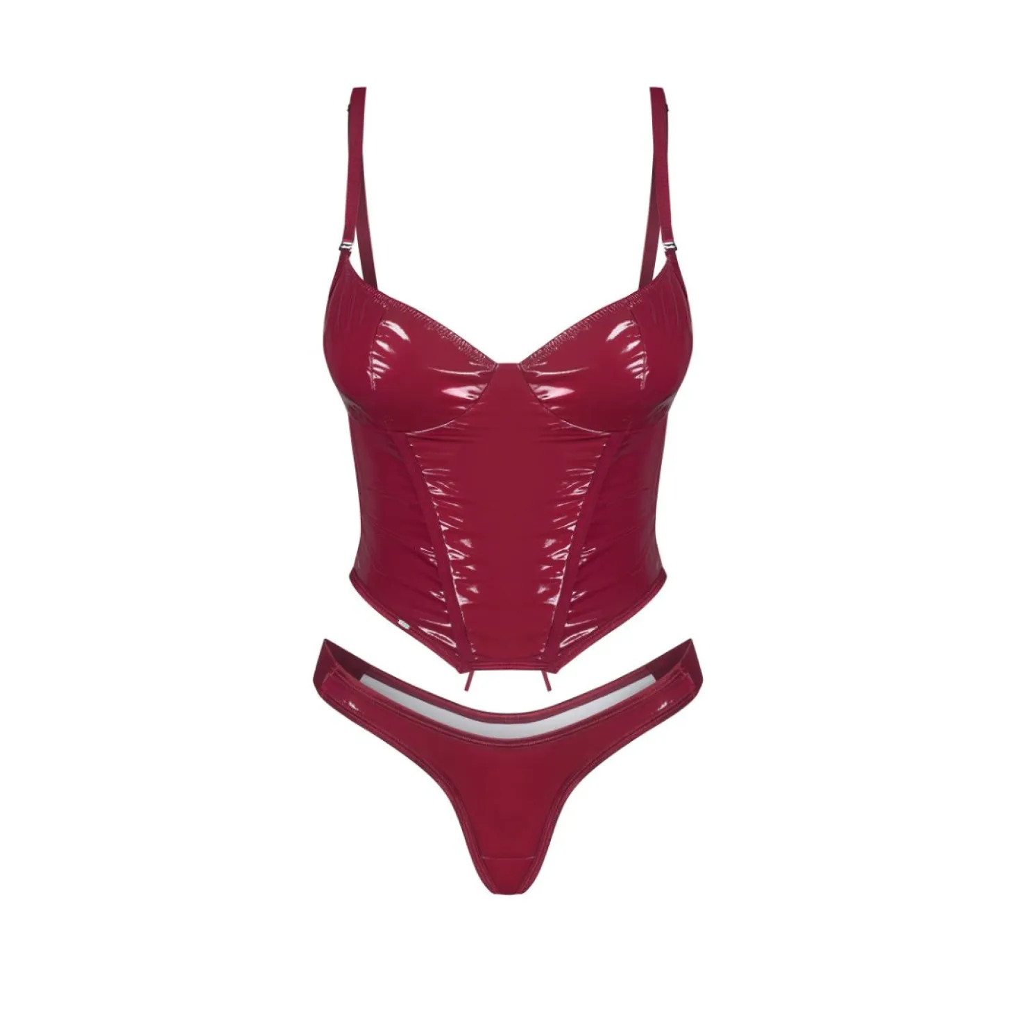 Obsessive - Redya Corset et String - Rouge