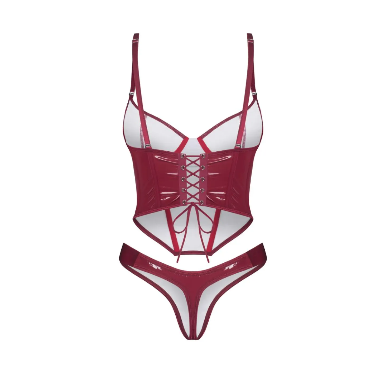 Obsessive - Redya Corset et String - Rouge