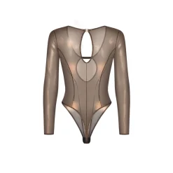 Obsessive – Soranna Teddy Ouvert Manches Longues – Marron