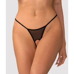 Obsessive - Zaliya String Ouvert - Noir
