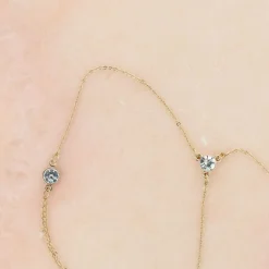 Otazu - Twin Crystal Anklet - Transparent