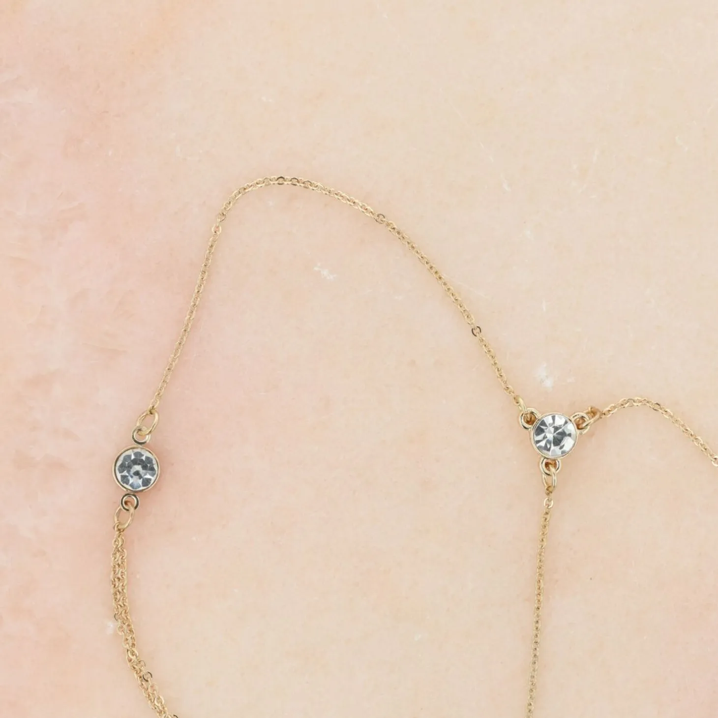 Otazu - Twin Crystal Anklet - Transparent
