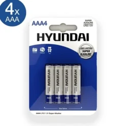 Panasonic - Hyundai piles AAA alcalines - 4 pcs